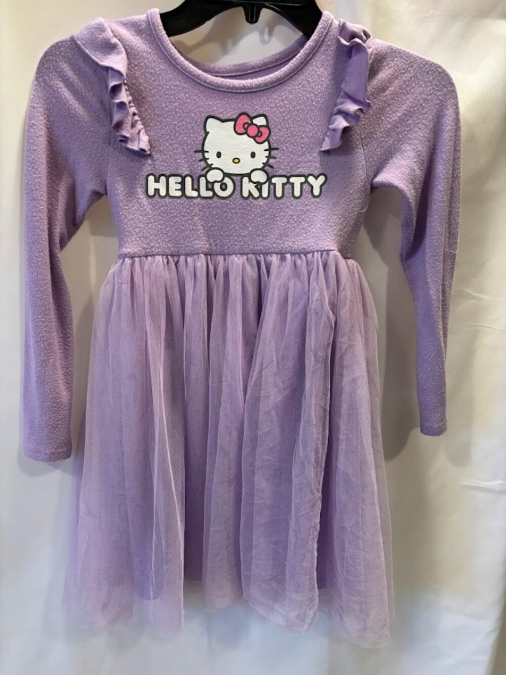 HELLO KITTY Kids Lavender Color Long Sleeve dress - 6X